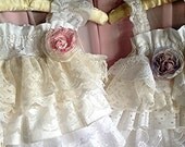 Babybonbon Couture White Resort Collection Vintage Lace and Eyelet  Sundress- Flower girl by Rosanna Hope