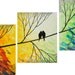 48" Original  large Abstract Painting Landscape Painting Heavy Texture Impasto Tree Birds Painting Wall Decor "Beautiful Day" by QIQIGALLERY