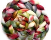 Roving Superwash Merino Handdyed - Eucalyptus Berry, 6.4 oz.
