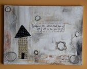 The Stitches That Bind - Mixed Media Encaustic Valentine Art