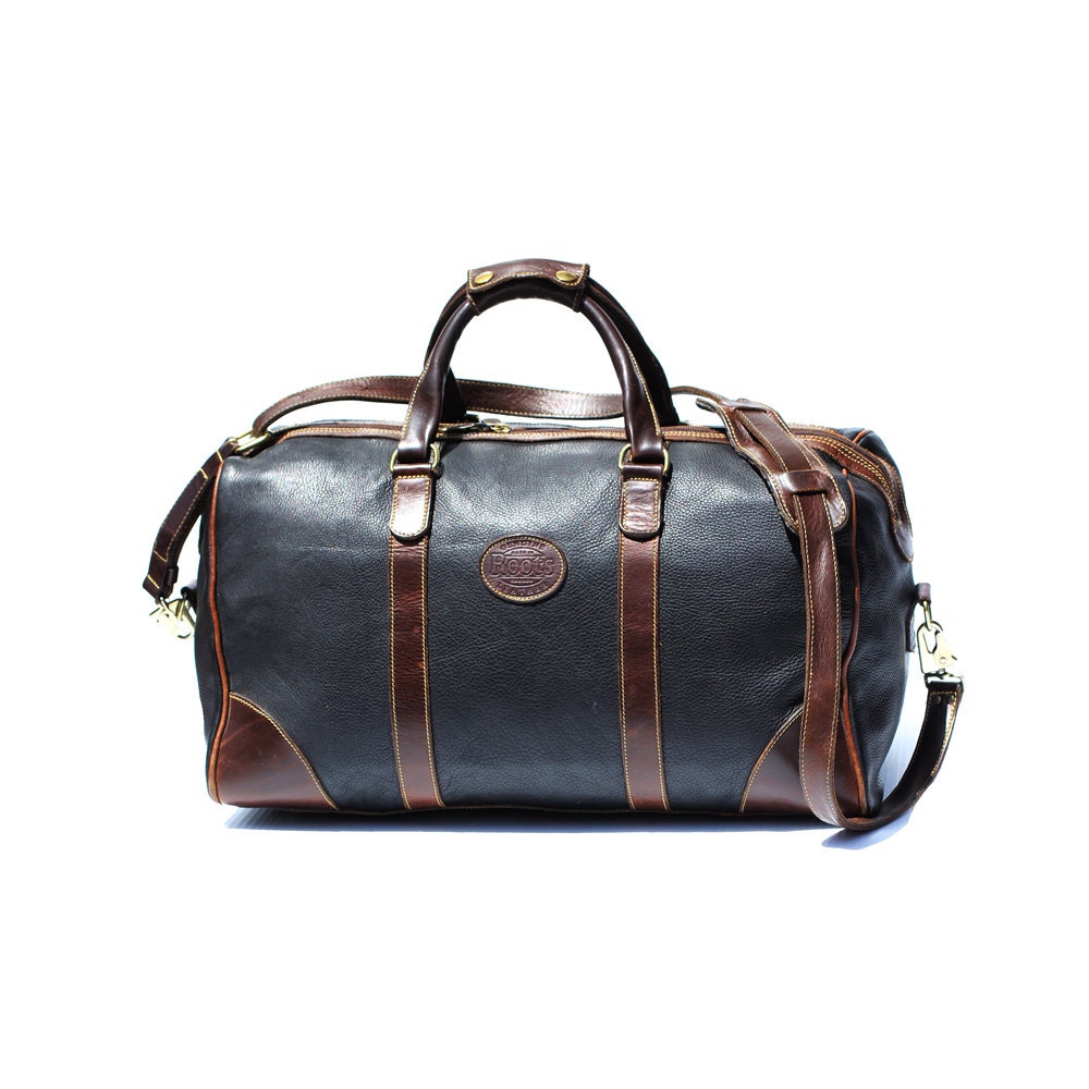 Black & Brown Leather His or Hers Travel Bag