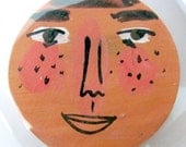 Hand painted face magnet