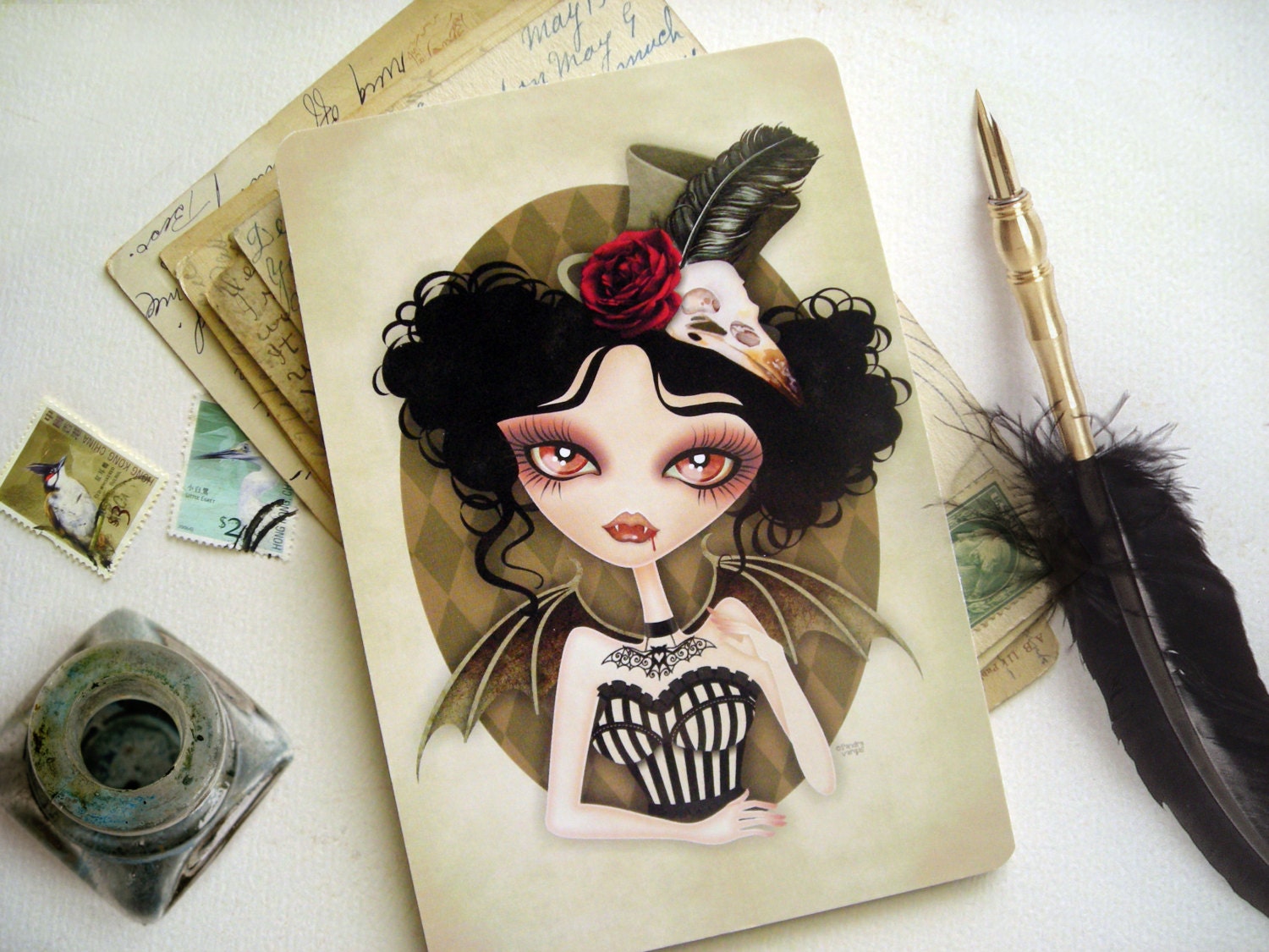 Countess Nocturne Gothic 4 x 6 Postcard