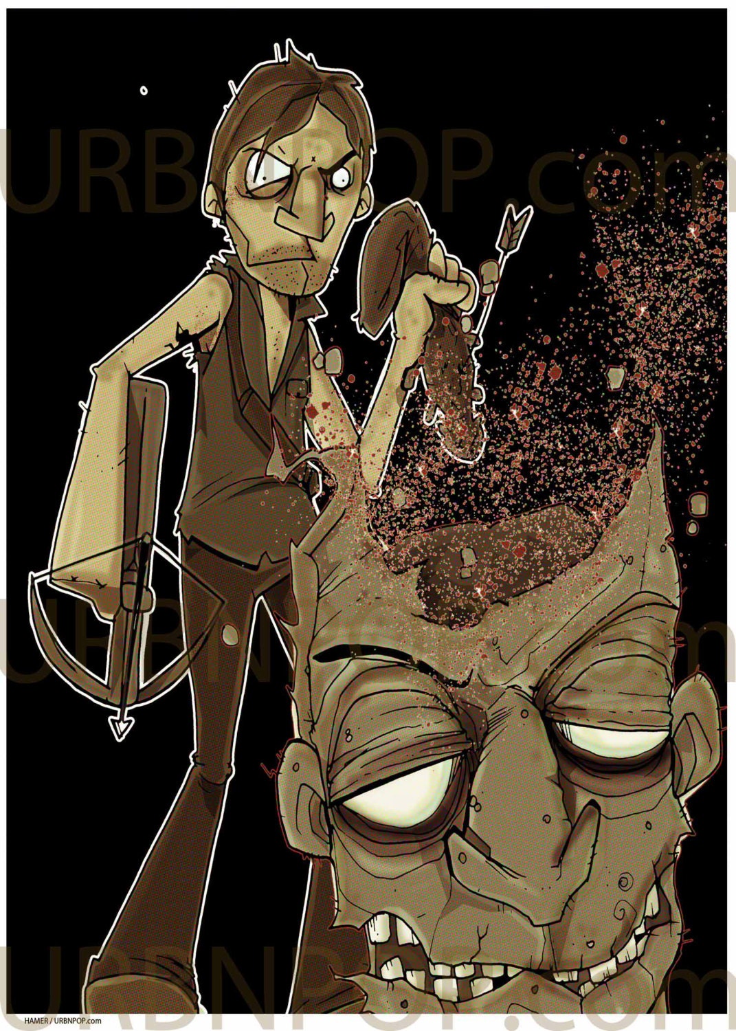 URBNPOP "Daryl is Squirrely " signed  5x7 print