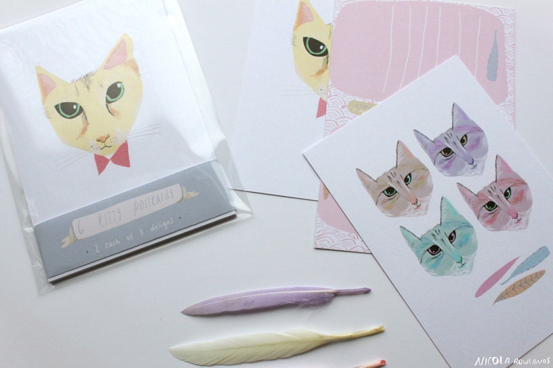 Kitty postcard set of 6