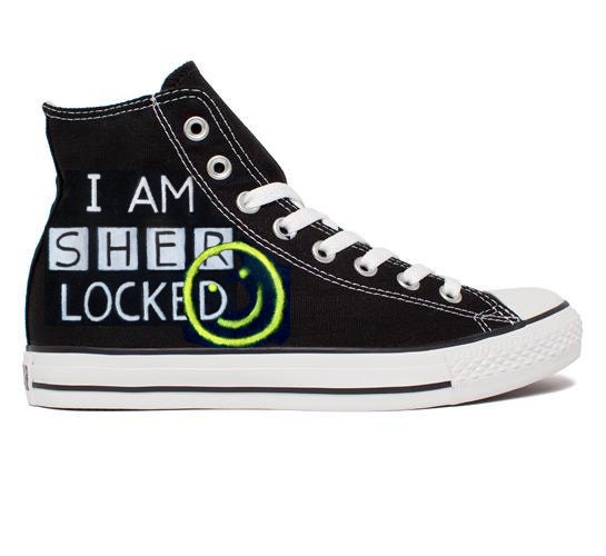 Sherlock inspired Converse - I AM SHERLOCKED
