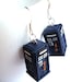 3D Police Box earrings