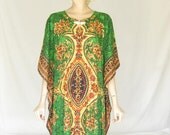 Vintage 70s Ethnic Hippie Dashiki  Festival  Maxi Dress