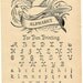 Small Victorian 1890's Pen Printing Alphabet  Illustration, Print, Flourishing, Dove, Alphabet