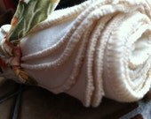 Ecofriendly BAMBOO Alternative to Facial Tissues plus Wash Bag  -  12 half sized cloths BONUS Laundry Bag