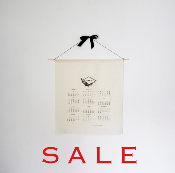 2013 Screen Printed Wall Calendar
