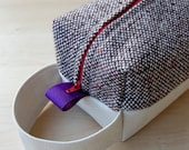 Speckled Wool Tweed Lg CA Roll (toiletries or carry-all bag)