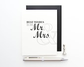 Letterpress 'Best Wishes to the Mr. & Mrs.' Card
