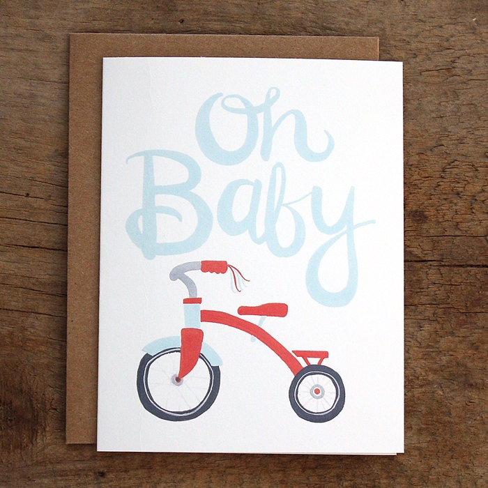 Oh Baby Illustrated Card