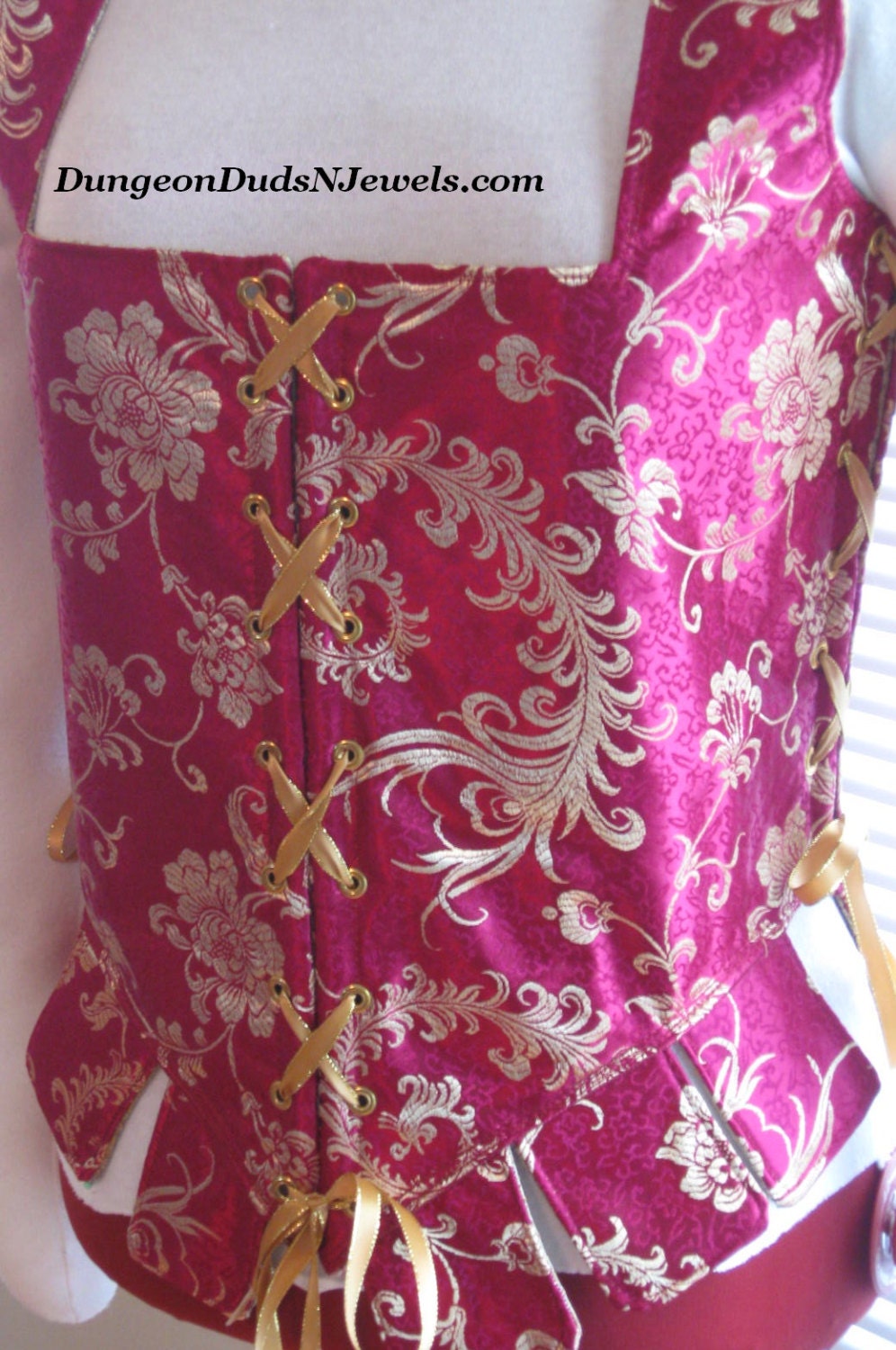 DDNJ New Ready to Ship Reversible Muffin Top Corset with Tabs 40 waist Renaissance Pirate Cosplay Anime Pirate LARP
