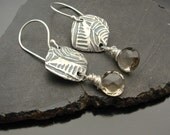 Tribute - Sterling Silver and Light Smokey Quartz Earrings