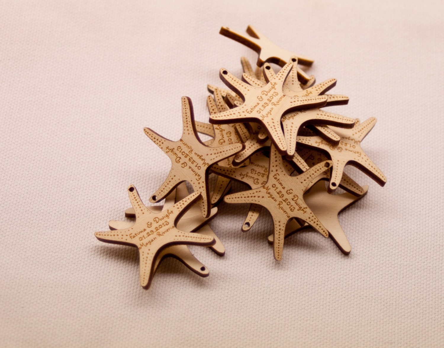 Wood hang tags - 50 of them - custom cut and engraved