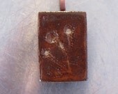 pendant - clay pendant - hand made pottery pendant