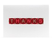 Thanks Block Note in Red & Brown