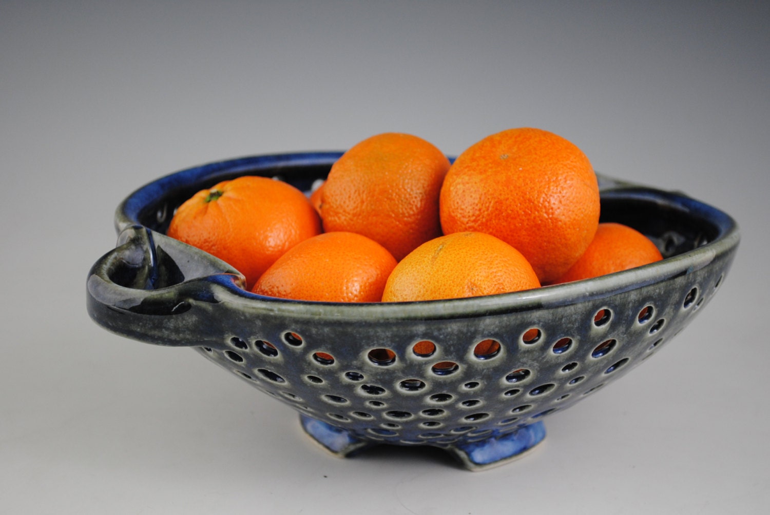 Blue Colander or Fruit Bowl