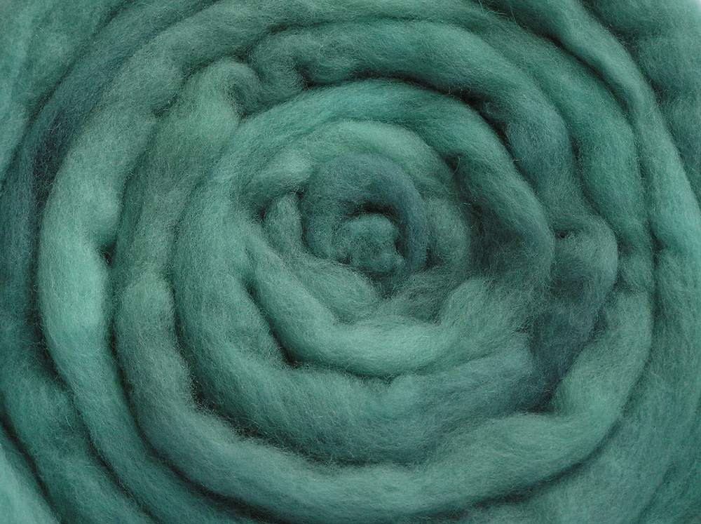 200g Acid Dyed Falkland Wool Top - Seafoam