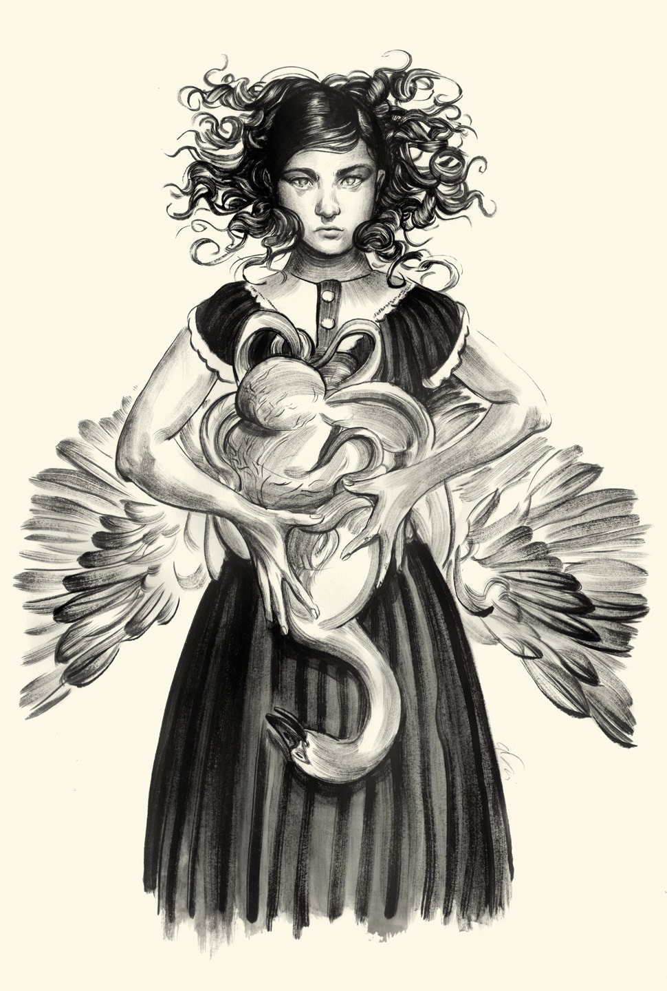 JENNY GREENTEETH (original sumi ink drawing)