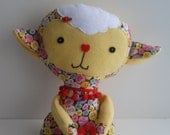 Plush Stuffed Lamb Ready To Ship Hypoallergenic Child Friendly Softie