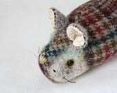Mouse Plush Wool - Pocket Mouse - Tartan