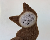 Cat Plush Folk Wool - Nut Brown Cat