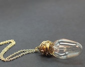 Light Bulb Necklace- Brass Upcycled Steampunk Jewelry
