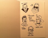 Birthday card with drawings