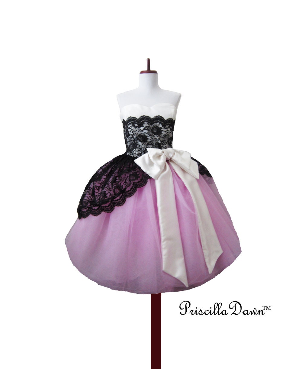 Intro Sale Bridal Lace and Tulle Teaparty Wedding Gown Prom Dress 2013 Custom in your size with Color options