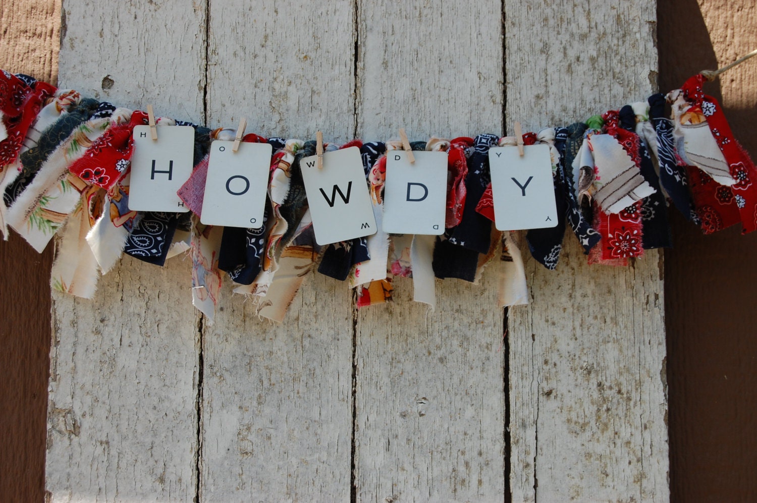 Howdy Cowboy Fabric Scrap Banner Garland Photo Prop Il_170x135