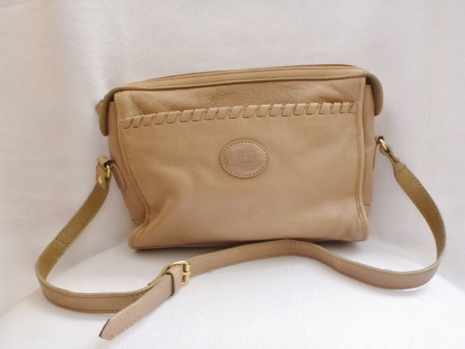vintage COBB & CO genuine leather satchel shoulder bag