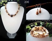 SALE - Mixed Brown Wooden Jewelry Set