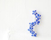 Forget Me Not Flower Brooch Pin in Royal Blue, Sterling Silver Botanical Jewelry, Eco Friendly Floral Artisan Design...