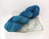 Hand Dyed Sock Yarn, Pebble Sock, Superwash Merino - Lake Country