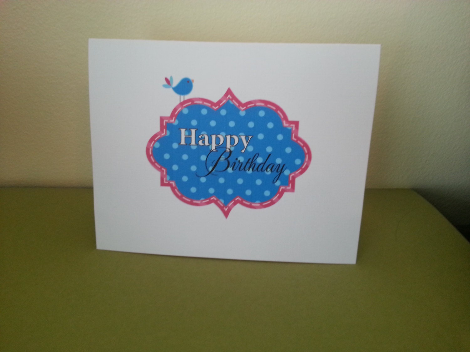 Little bird  happy birthday card or personalized card