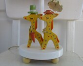 Vintage Lamp Irmis Children Baby Boy Girl Nursery Giraffe Animal Yellow