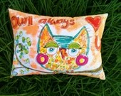 Owl Always Love You Hand Painted Pillow