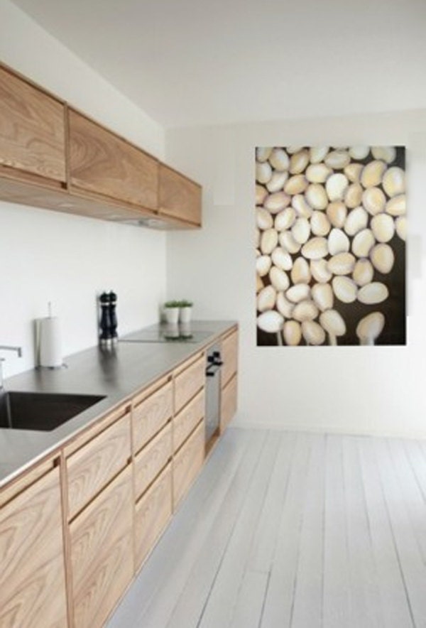 Modern Abstract Painting - Egg Bound - Original Oil - Neutral Colors - Great Wedding Gift