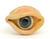 Glass Bead Evil Eye, Handmade Lampwork Glass Focal, OOAK, SRA D-81