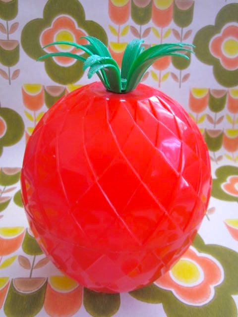 Vintage 1970s French Strawberry Ice Bucket