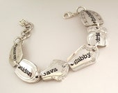 PersonaliZed Spoon Ends Plus Family Silverware Bracelet (6-8 Ends)-Mothers Day - Silverware Jewelry