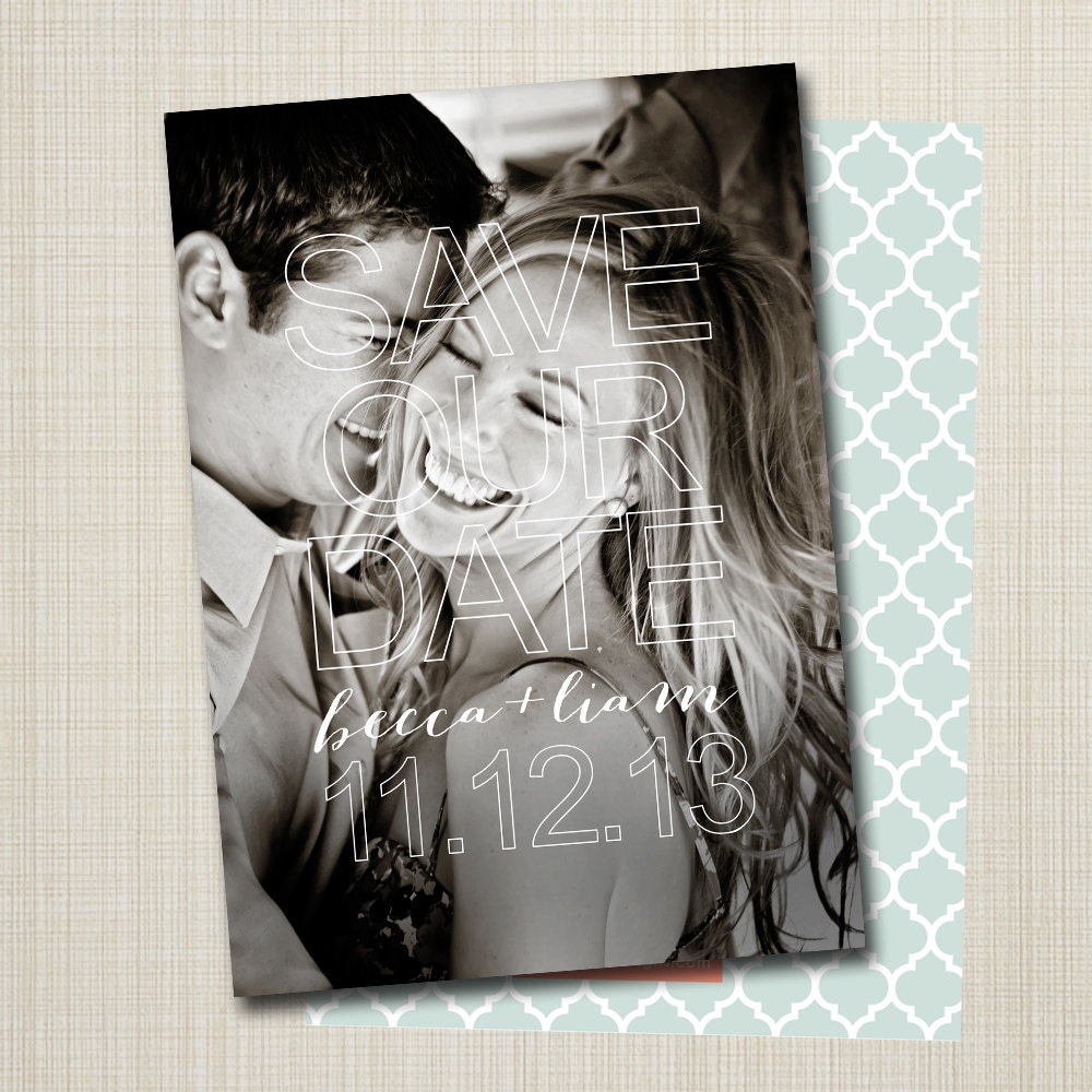 photo save the date printable - lovey.