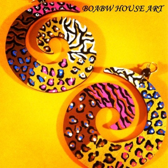 SPIRAL PRINT EARRINGS