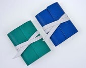 Leather Mini Journal: Jewel - Emerald and Sapphire little luxury gift notebook, book