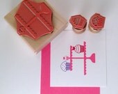 Cupcake Stand  with mini Cupcakes Rubber Stamp set