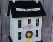 2013 Wedding Card Box Birdhouse Original  Personalized -  Choose your Colors - Just Married banner