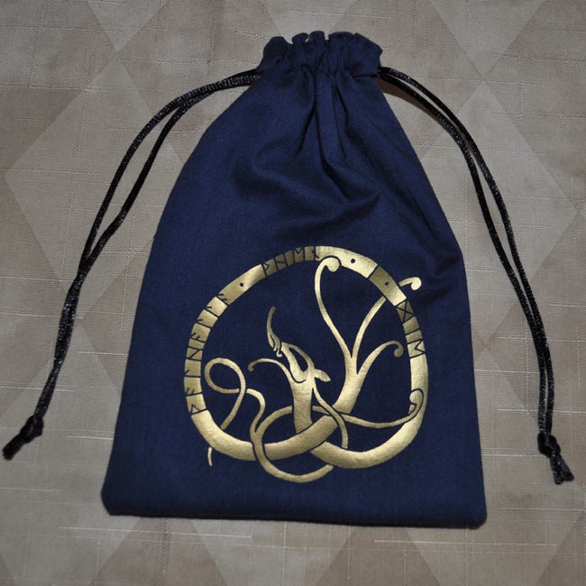 Viking Valhalla When I die rune dice bag